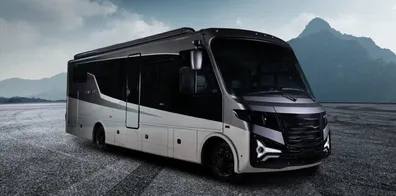 Meet the world's first range extended electric Class A motorhome from THOR and Harbinger